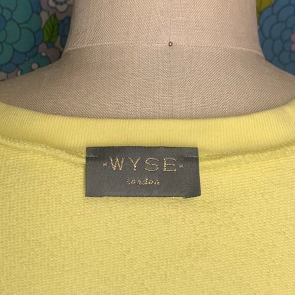 #NWOT# WYSE London Adele Sweatshirt in Lemon Yellow Size:1 - Picture 8 of 12